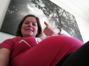 Forhåbentlig det sidste graviditets-selfie af Mor!